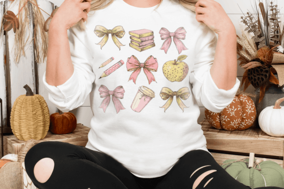 Back to School Apple Coquette Bow PNG: A Versatile Design for Creative Projects