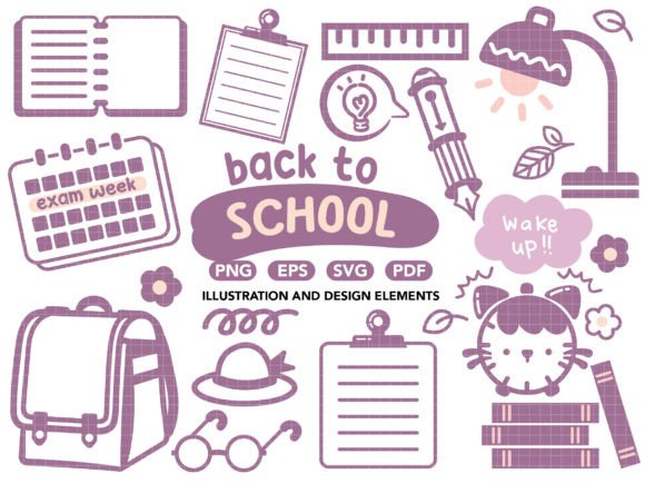 Cute Back to School SVG Icon for Cricut