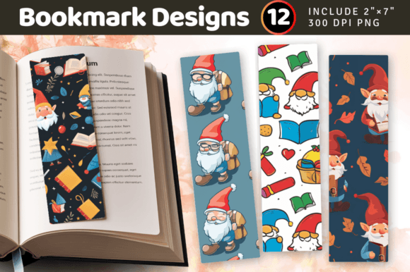 Gnome Back to School Bookmark PNG Sublimation Design