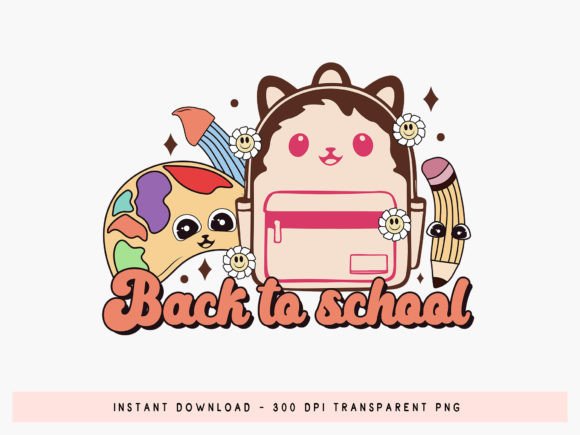 Groovy Back To School Sublimation Design