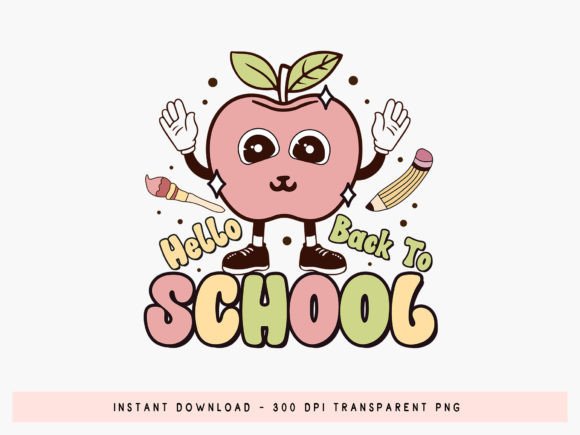 Groovy Hello Back to School Sublimation