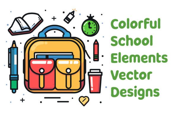 School Supplies Art, Back to School: A Creative Resource for Educators and Designers